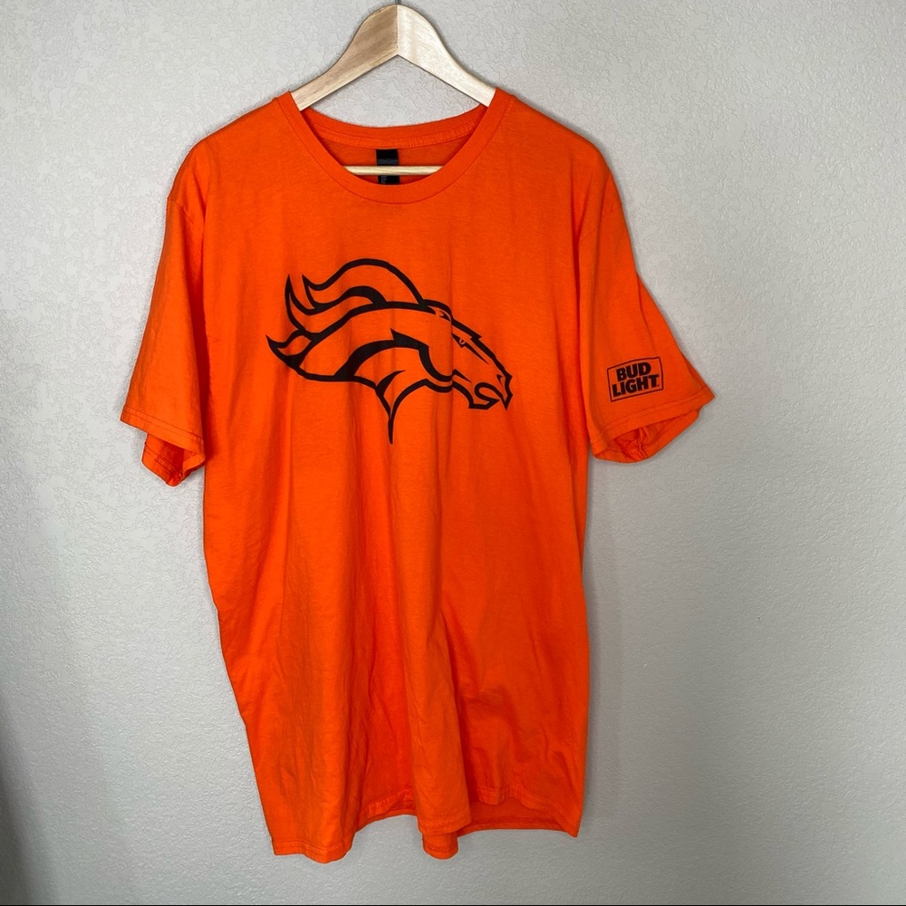 Hanes Broncos Bud Light Men’s T Shirt 2XL orange